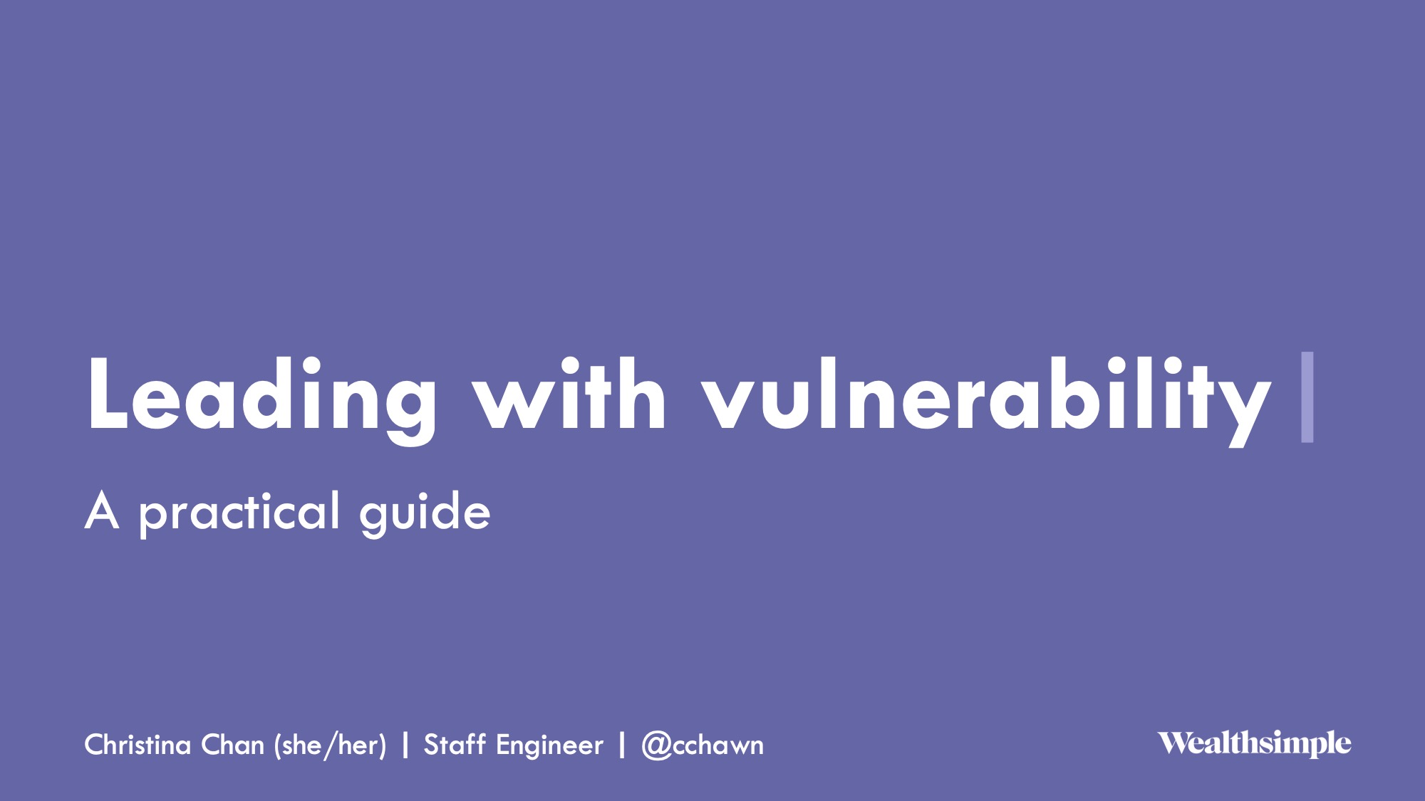 Leading With Vulnerability, Slide 1